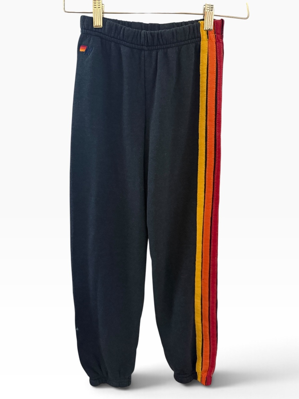 Kids Aviator Nation navy blue 5 stripe sweatpants